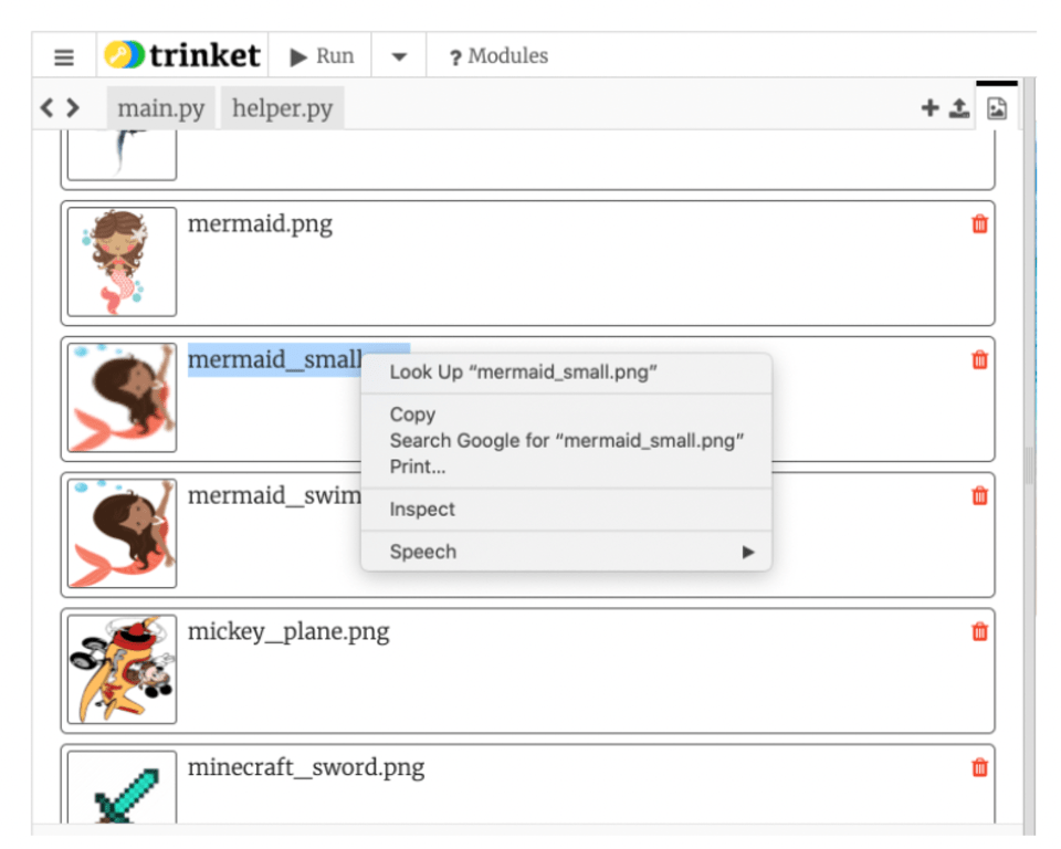 Find a character you like for Python