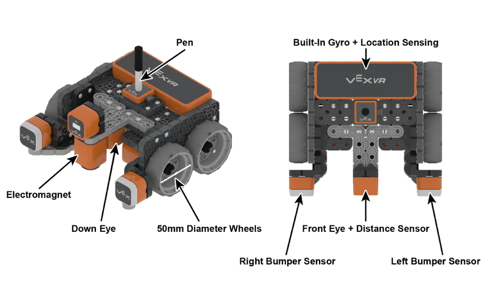 Check out your virtual robot's sensors and pen