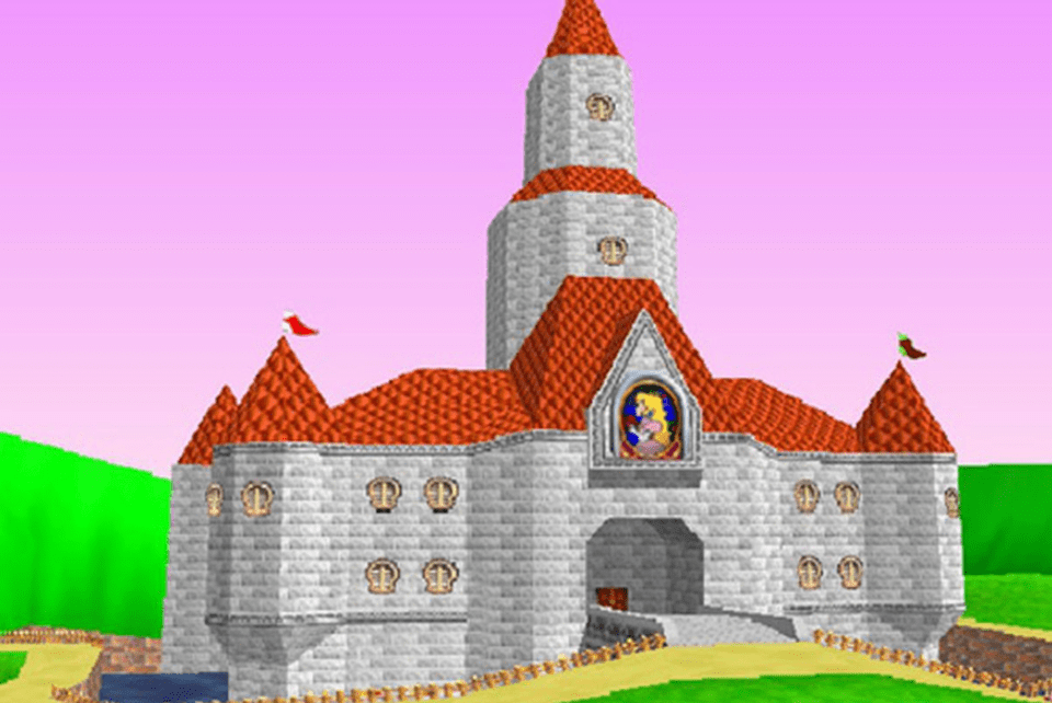 Princess Peach's cute Minecraft castle