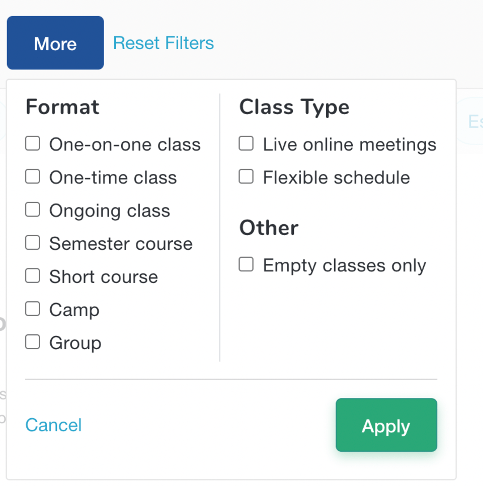 Types of Outschool classes