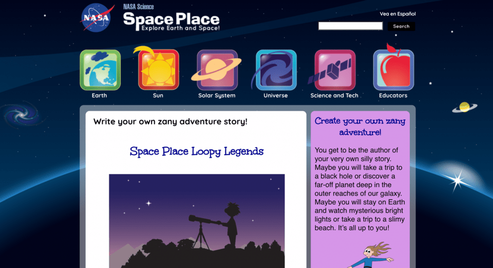 NASA Space Place activity