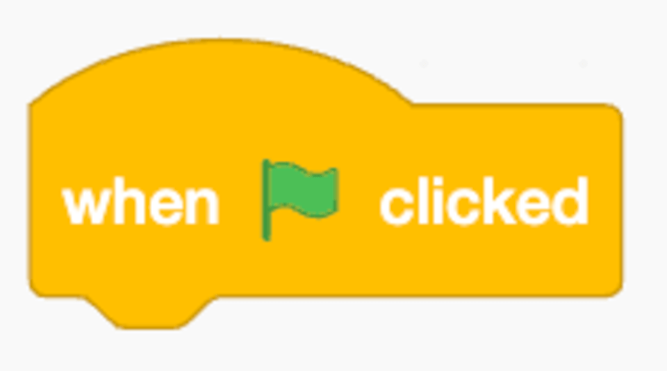 Start from scratch. When Green Flag clicked. Scratch Green Flag. When clicked. Scratch when clicked.