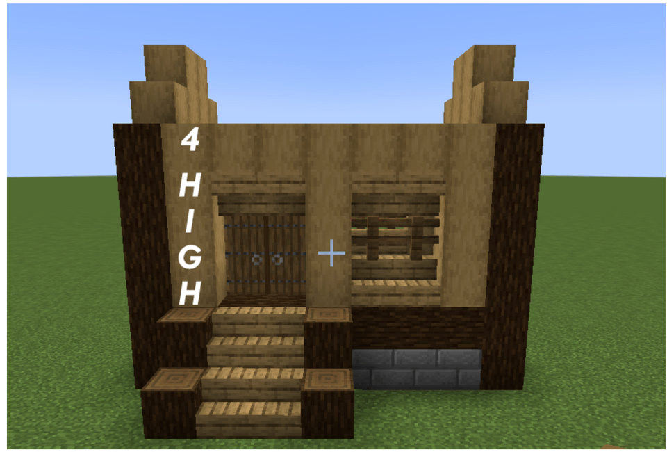 Front wall for building Minecraft houses