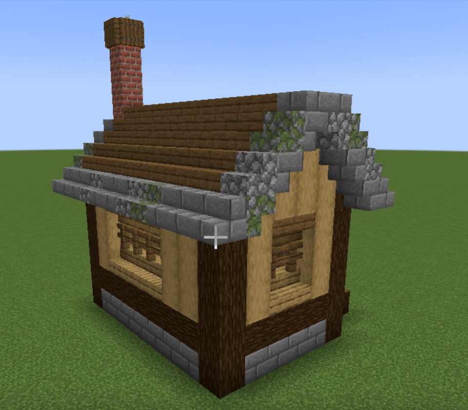 minecraft small log homes