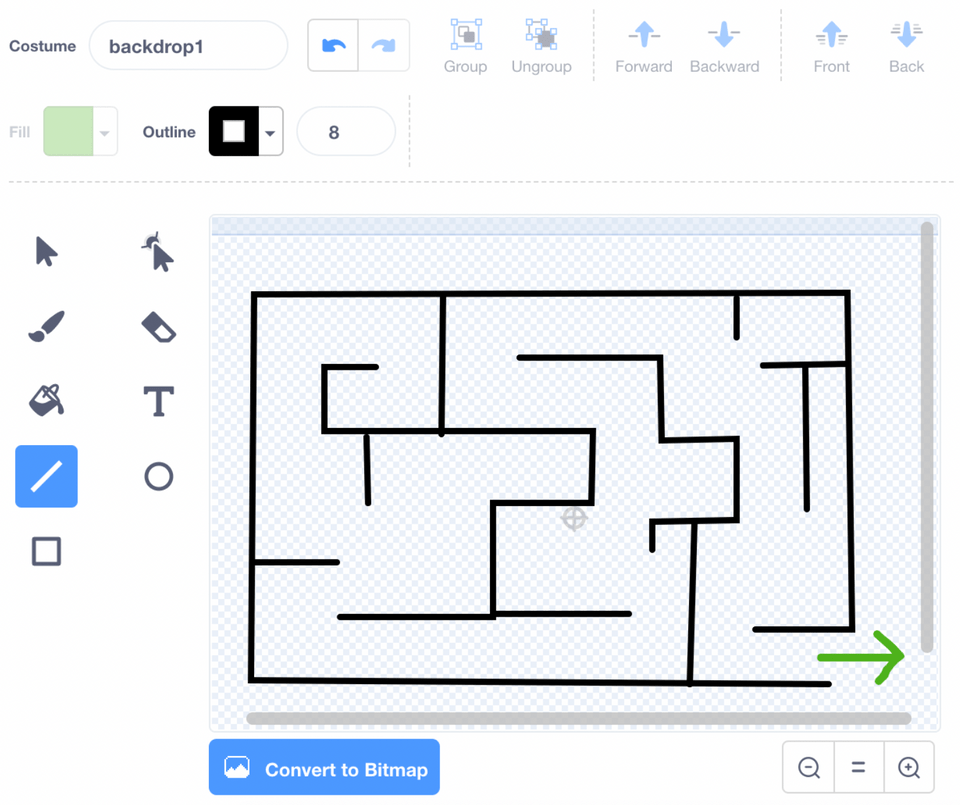 Make a maze in Scratch