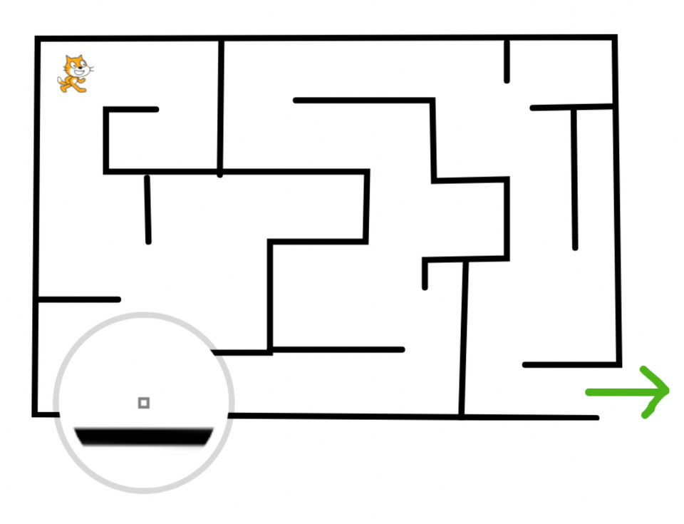 Labyrinth maze game set for children. Second level puzzle