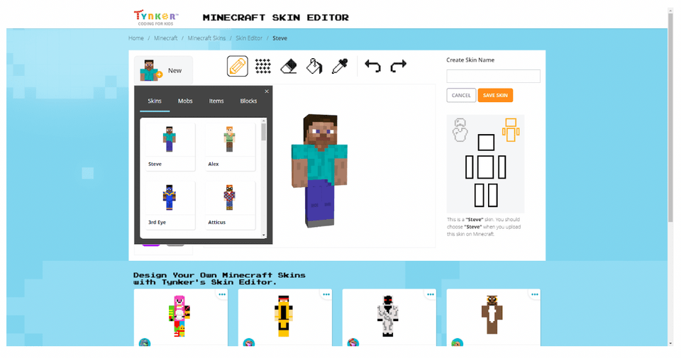 Skin editor