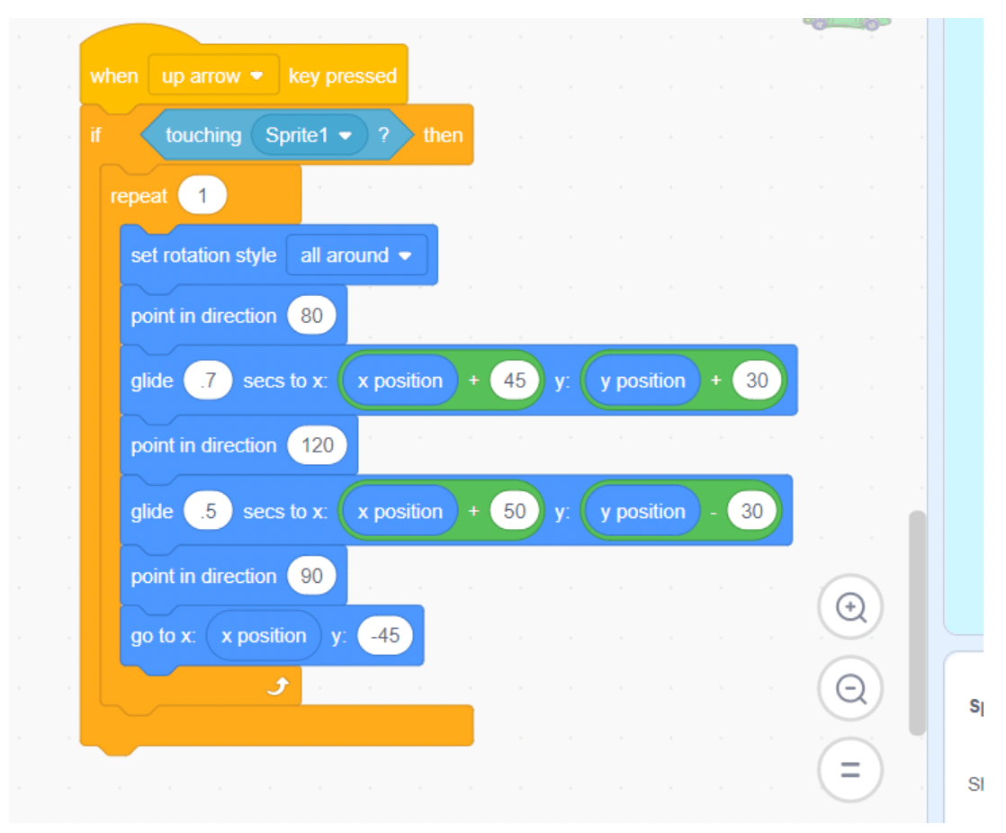 Screen Scrolling in Flappy Bird using Scratch