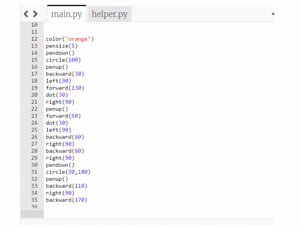 Draw a line with Python code