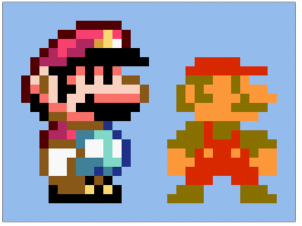 pixel art templates easy mario