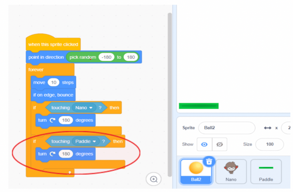 how to make scratch bounce if it touches an object