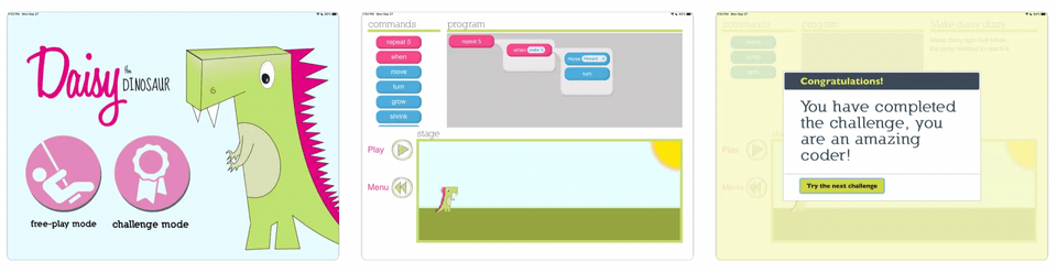 Daisy the Dinosaur coding app for kids