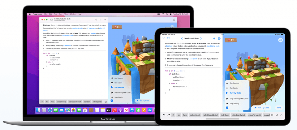 Swift playgrounds coding app for kids