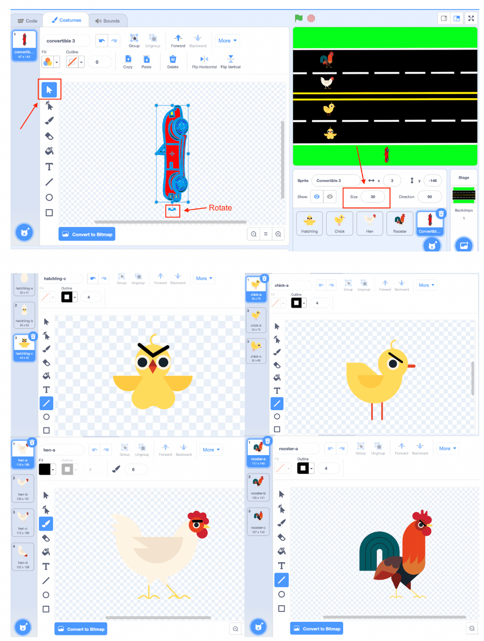 Easy Cross the Road Game on Scratch - Create & Learn