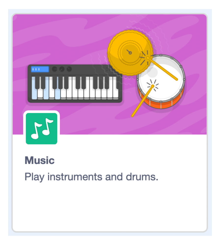 Instrumentals extension in Scratch coding