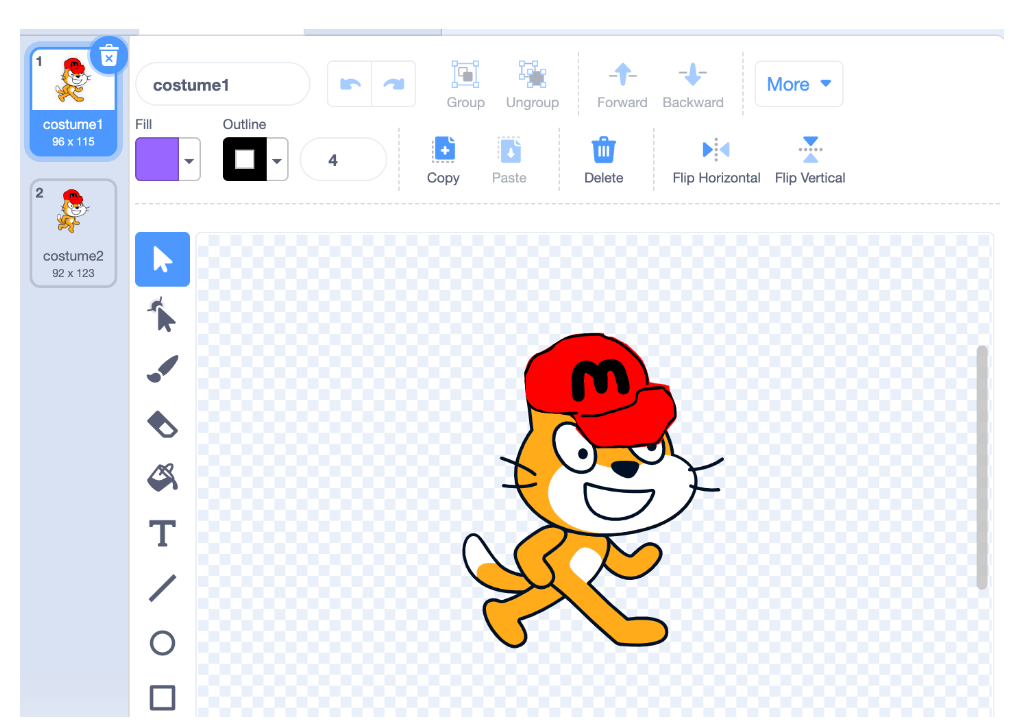 Create your Mario sprite in Scratch