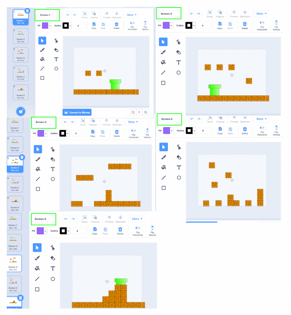 How to make a scrolling background in Scratch