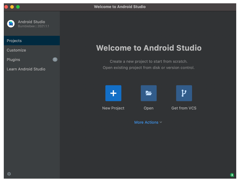 Open Android Studio