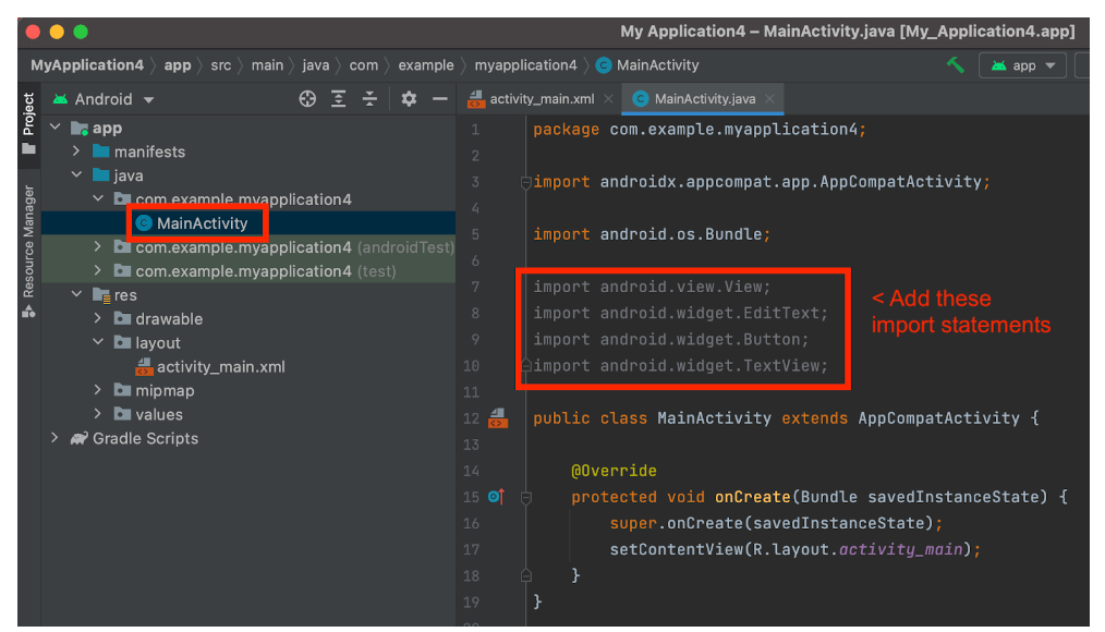 Add import statements