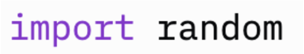 import random module