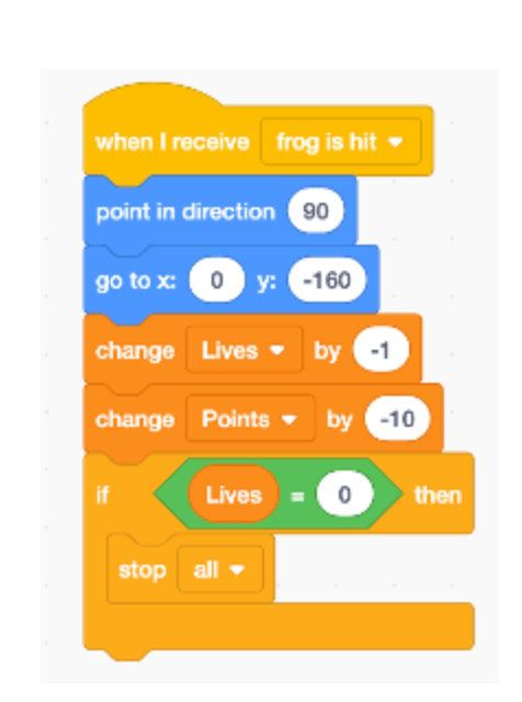 Code a frogger game