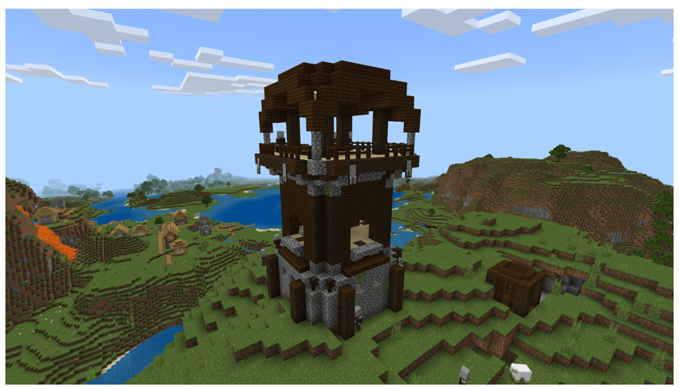 Pillager outpost structure in Minecraft