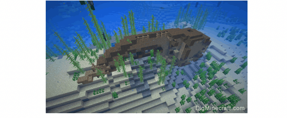 Shipwreck in Minecraft