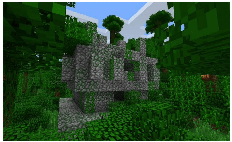 Jungle Temple structure in Minecraft