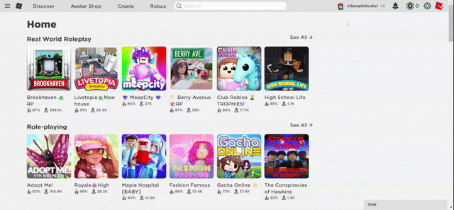 The best games on the Roblox Discover page