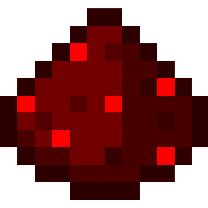 pixelated image of a Redstone from the video game Minecraft