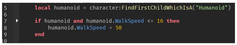 Code for if-then statement in Roblox