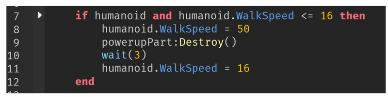 Code to return to normal speed