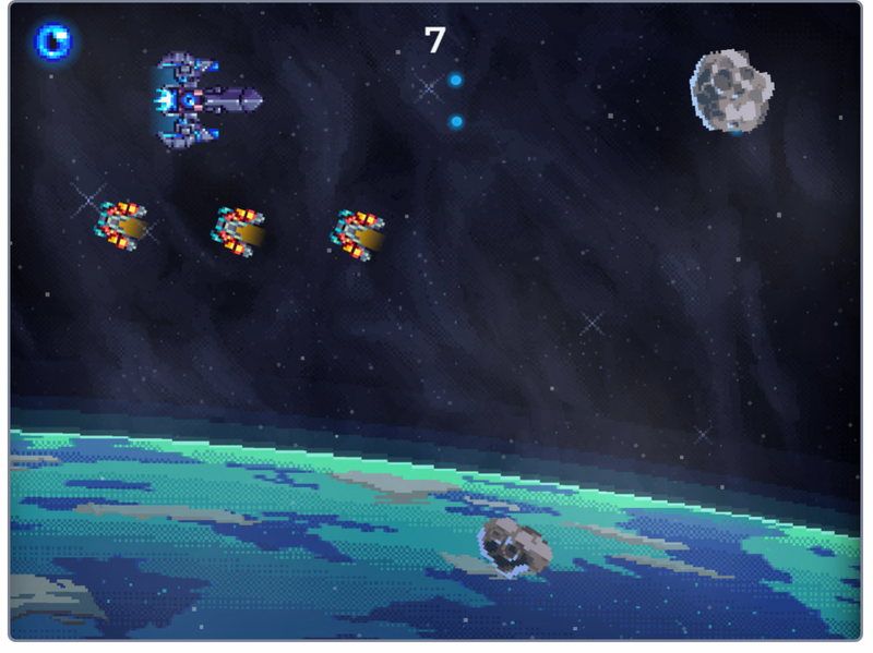 Space game in Scratch 