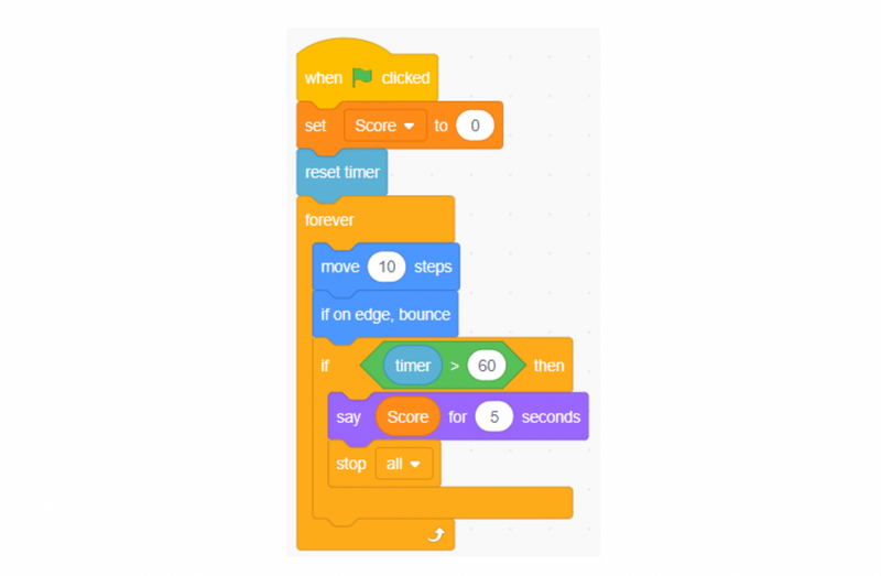 Scratch coding variable example