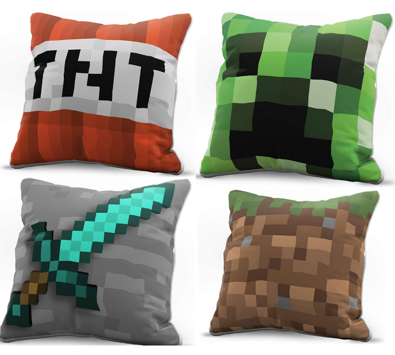 Minecraft themed pillow cover