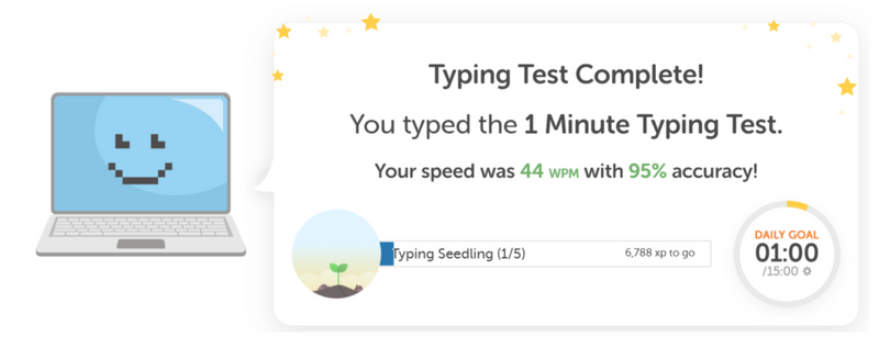 Typing speed test