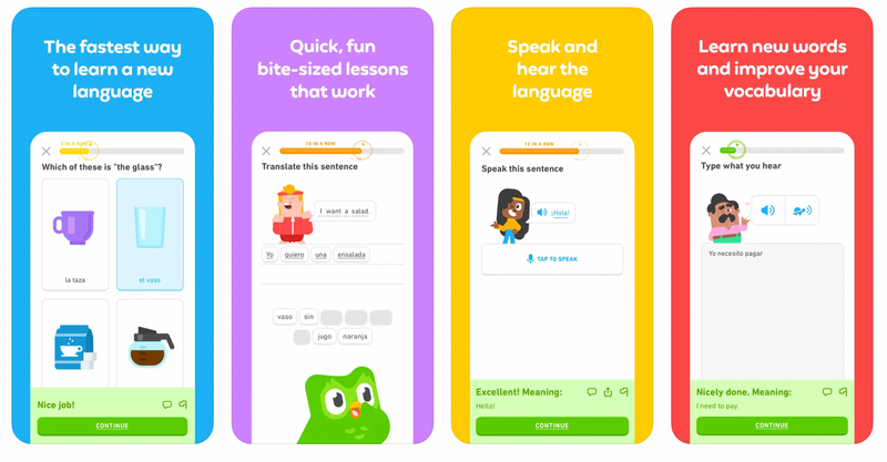 Duolingo app example