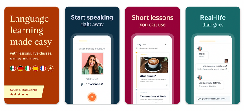 Babbel education app example