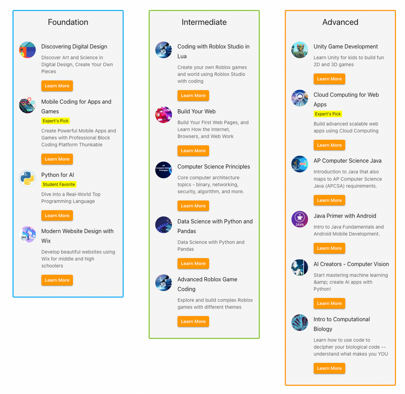 K-12 Best Programming for Kids Curriculum - Create & Learn