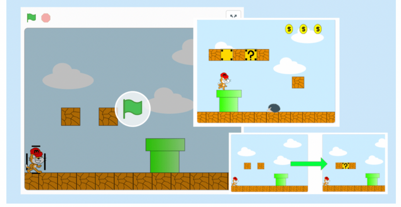 Make a free Mario game in scratch 