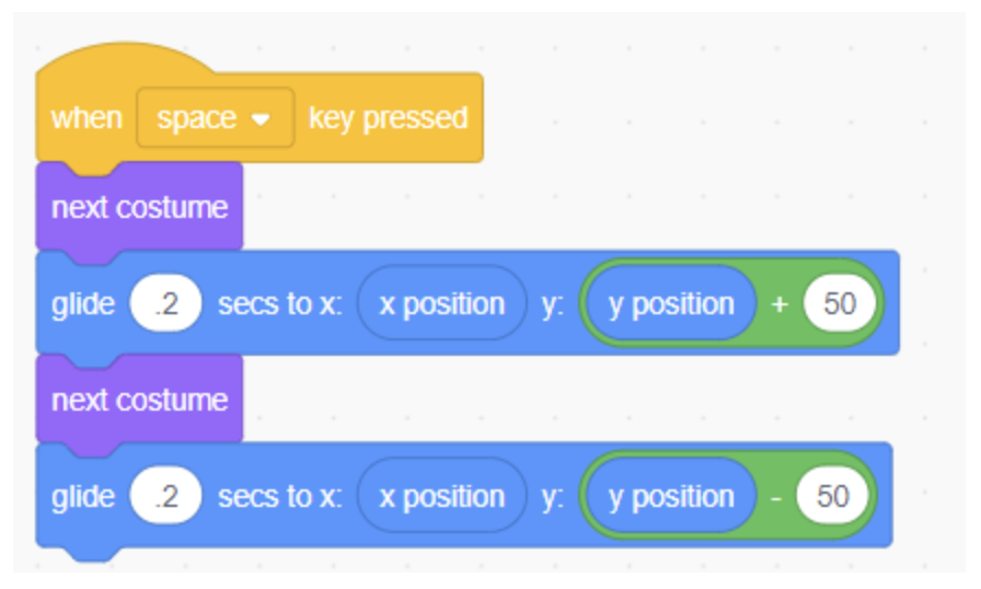 Jumping sprite in Scratch